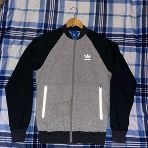 Adidas Zip-Up Gray Sz S